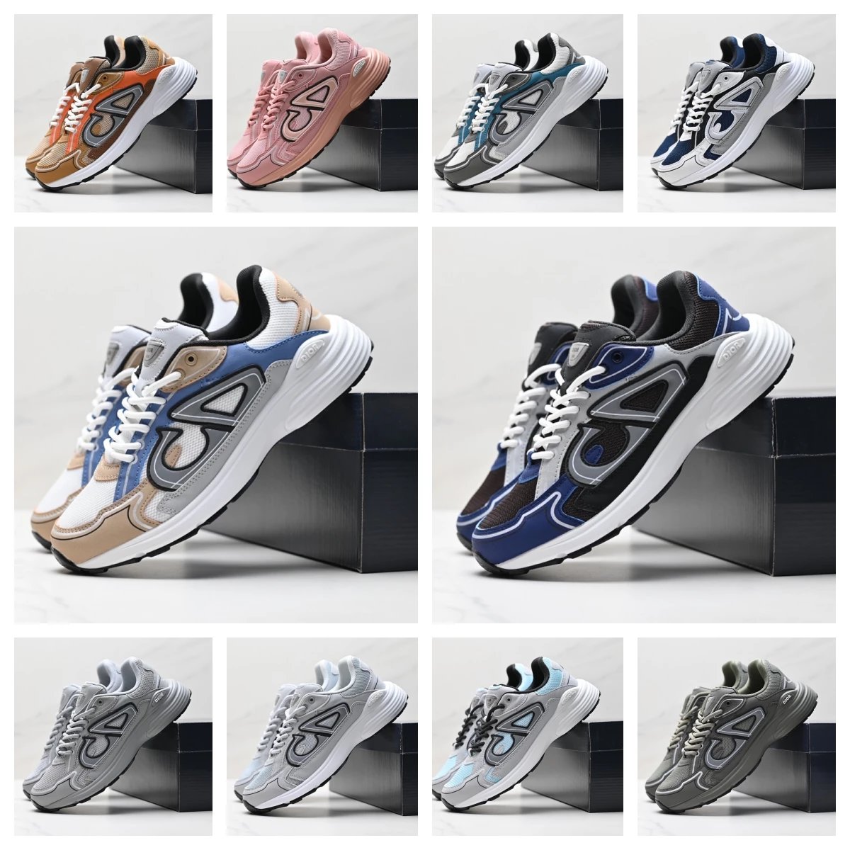 Dior B30 Mesh Sneakers Unisex Multi-color