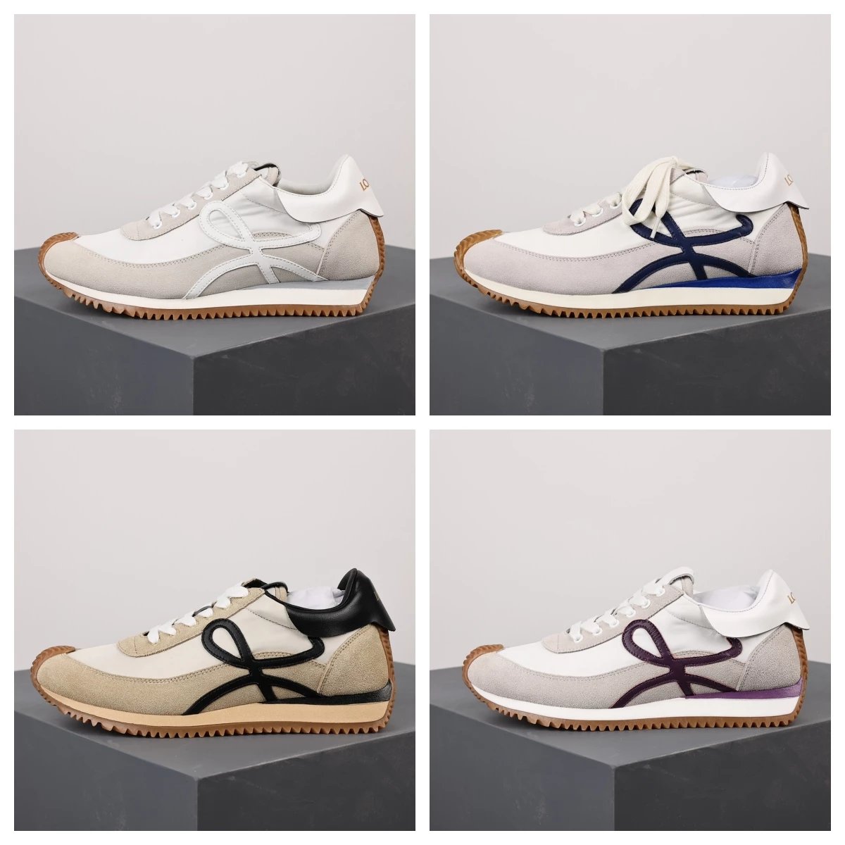 LOEWE Retro Colorblock Casual Sneakers Multi-color