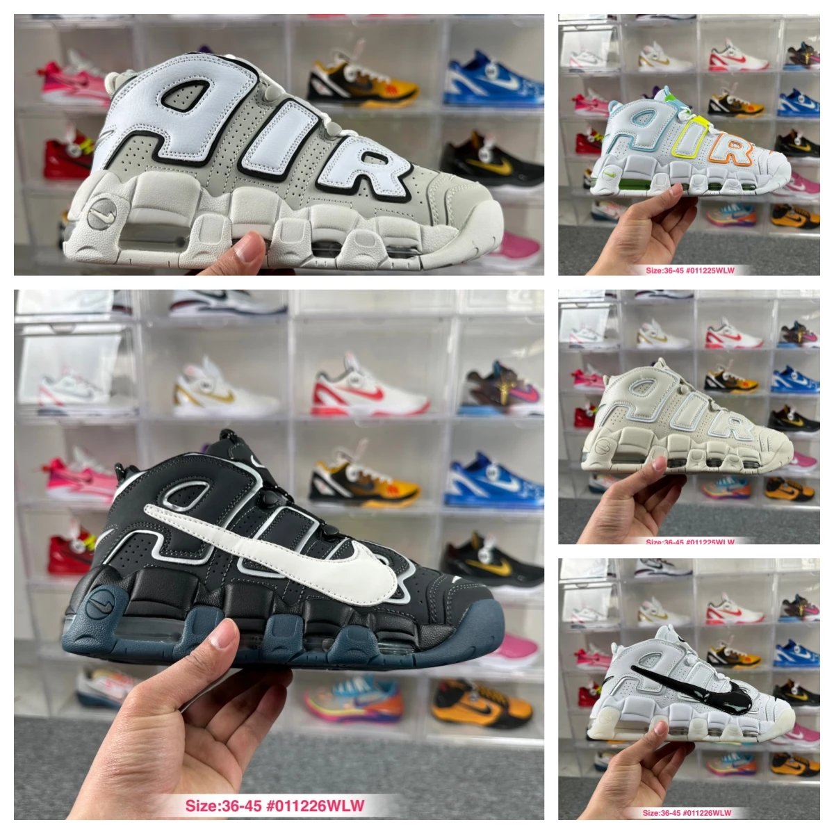 Nike Air More Uptempo Basketball Shoes For Men Women Multi Color