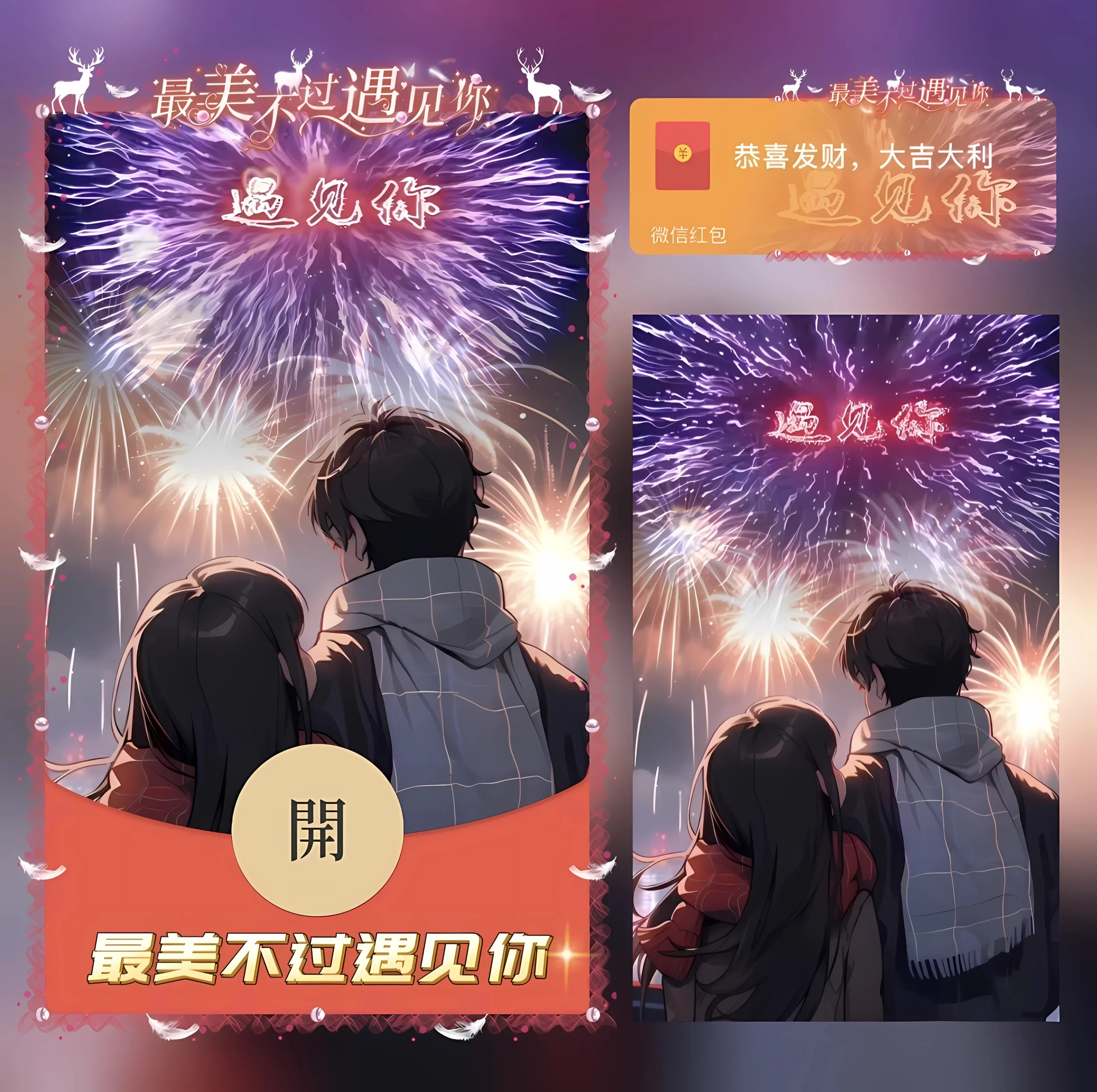 【红包封面】最美不过遇见你/xn