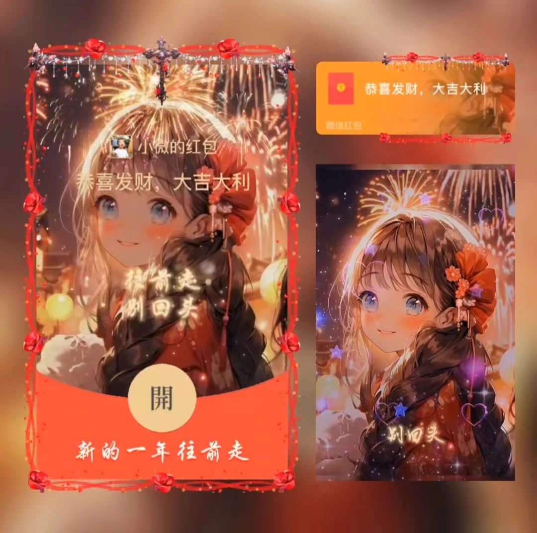 【红包封面】新的一年往前走/LE