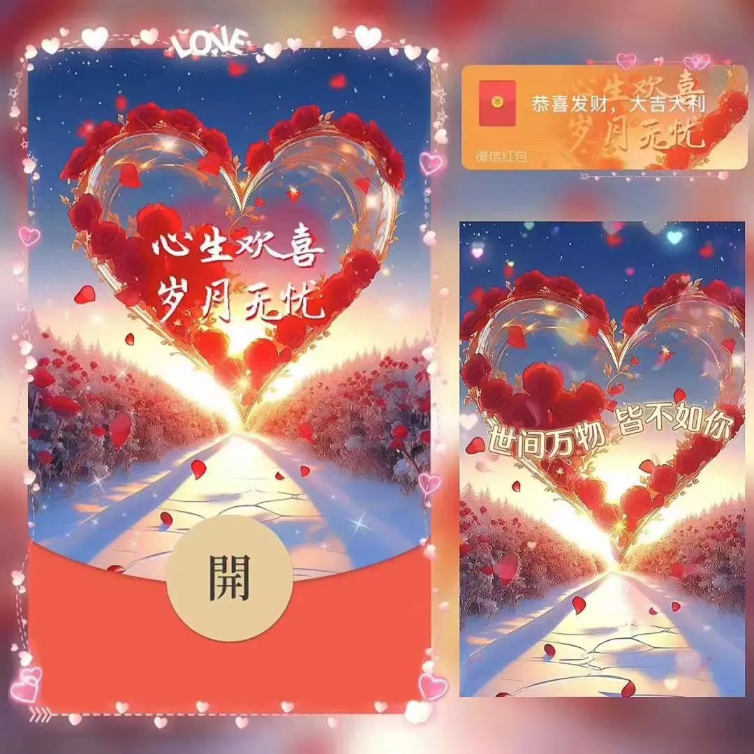 【红包封面】😘 心生欢喜 岁月无忧/BZ