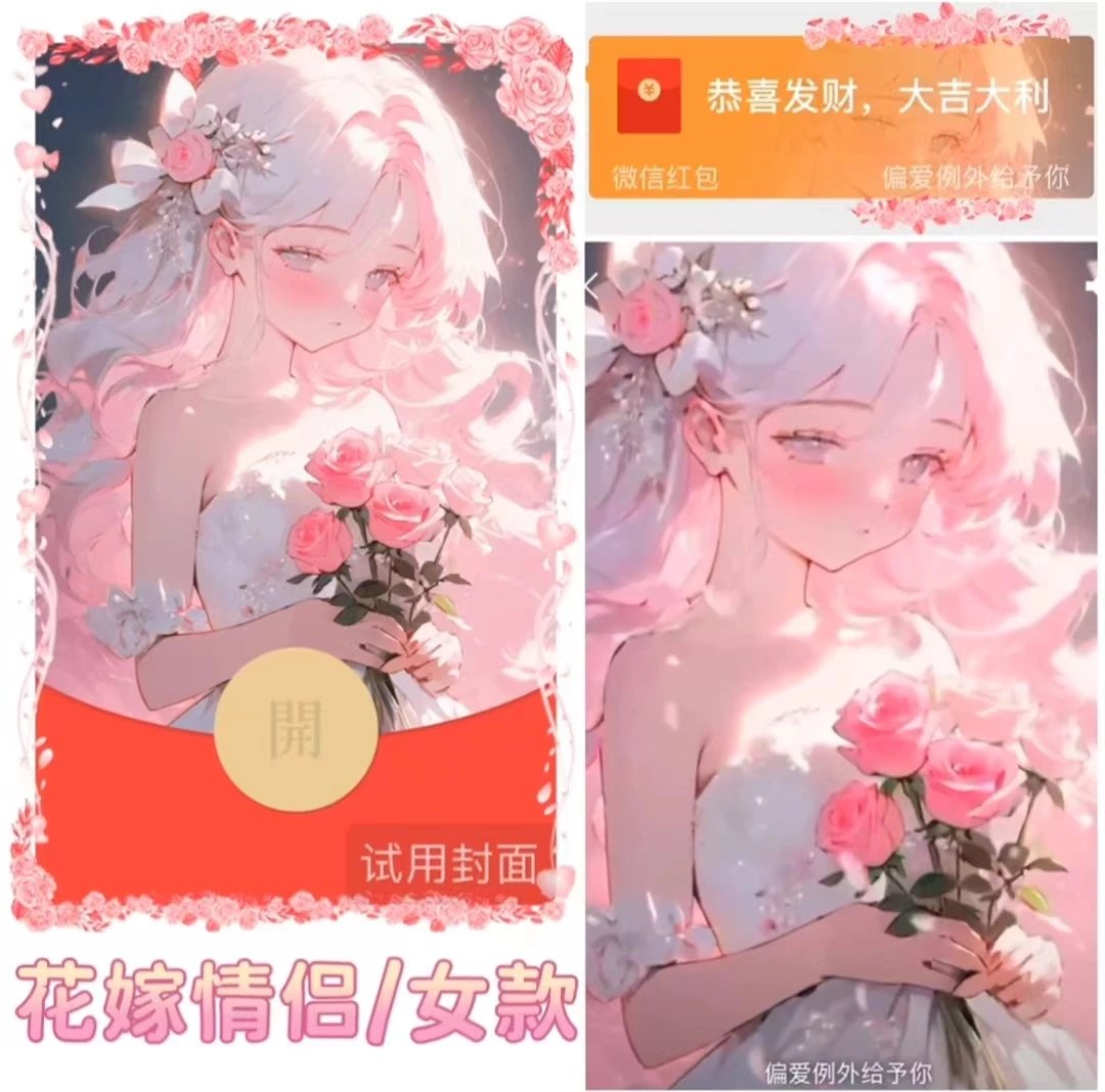 【红包封面】😘花嫁情侣/女款/XR