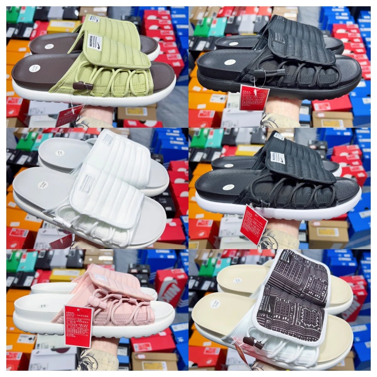 Item Thumbnail for 【Special Offer】Nike Asuna Slide 2 Slide New adjustable summer slippers A unique drawstring structure is added to the side of the upper, allowing you to quickly adjust the fit to meet different packaging needs The sole is a double-layer design, with a soft and comfortable foam upper layer and a serrated lower layer