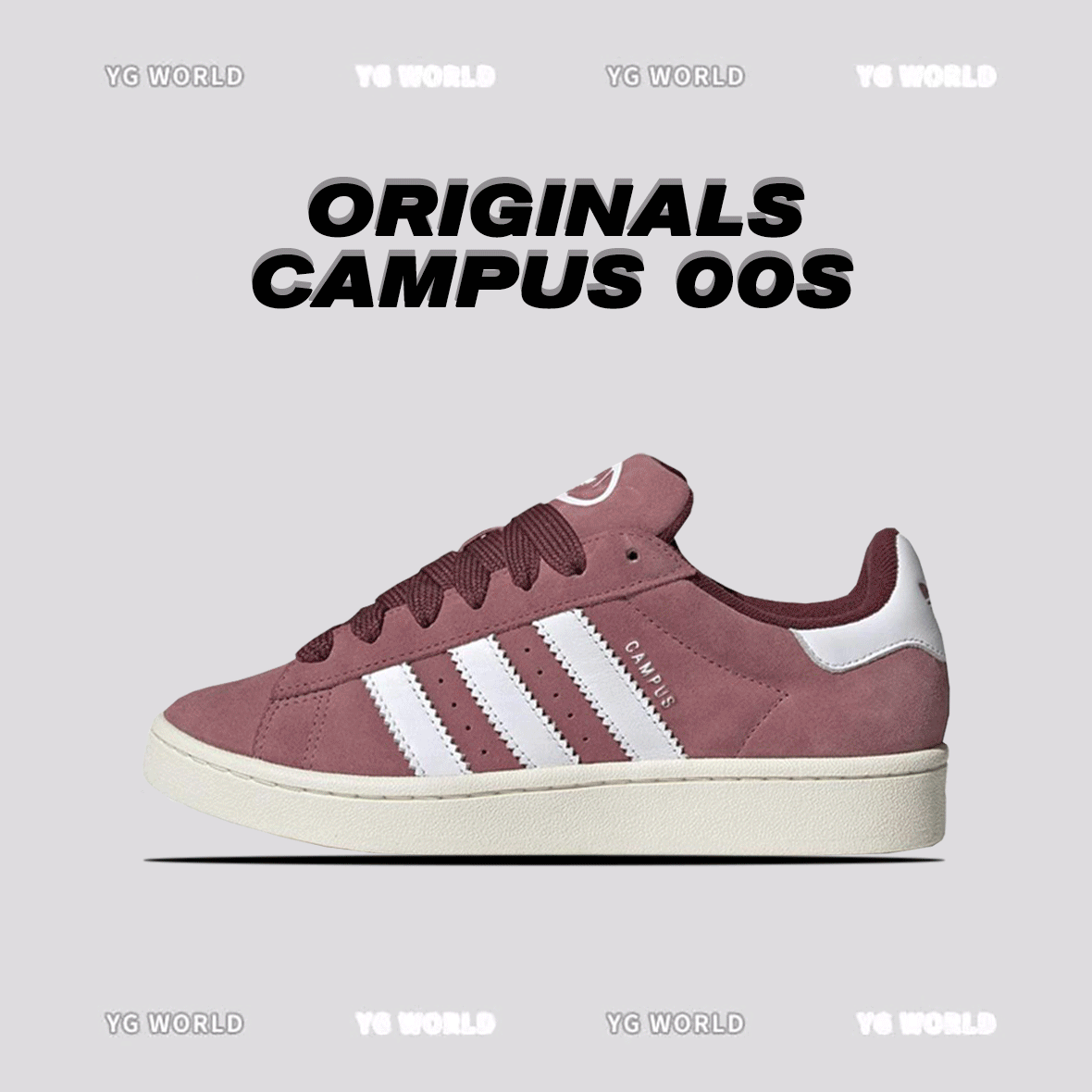 "YG』☘🍞 Clover Campus 00s Campus Bread Shoes three bar non-slip wear-resistant lightweight couples low-top trend versatile classic boardshorts casual shoes comfortable lightweight men and women with the same models Gray and white HQ8707 Green and white H03472 red pink/pink/white/khaki/brown pink pure original