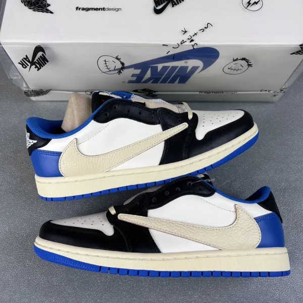 Nike x Travis Scott x fragment design Air Jordan 1 Low OG 'University Blue' Sneakers - 1