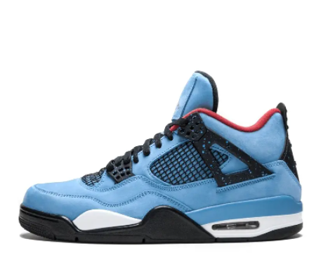 Jordan 4 Motorsport Shoes — TS Collaboration Ice Blue 308497-406 colorway — USFans Spreadsheet photo