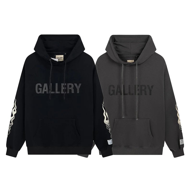 Gallery Black and Grey Hooded Sweatshirts