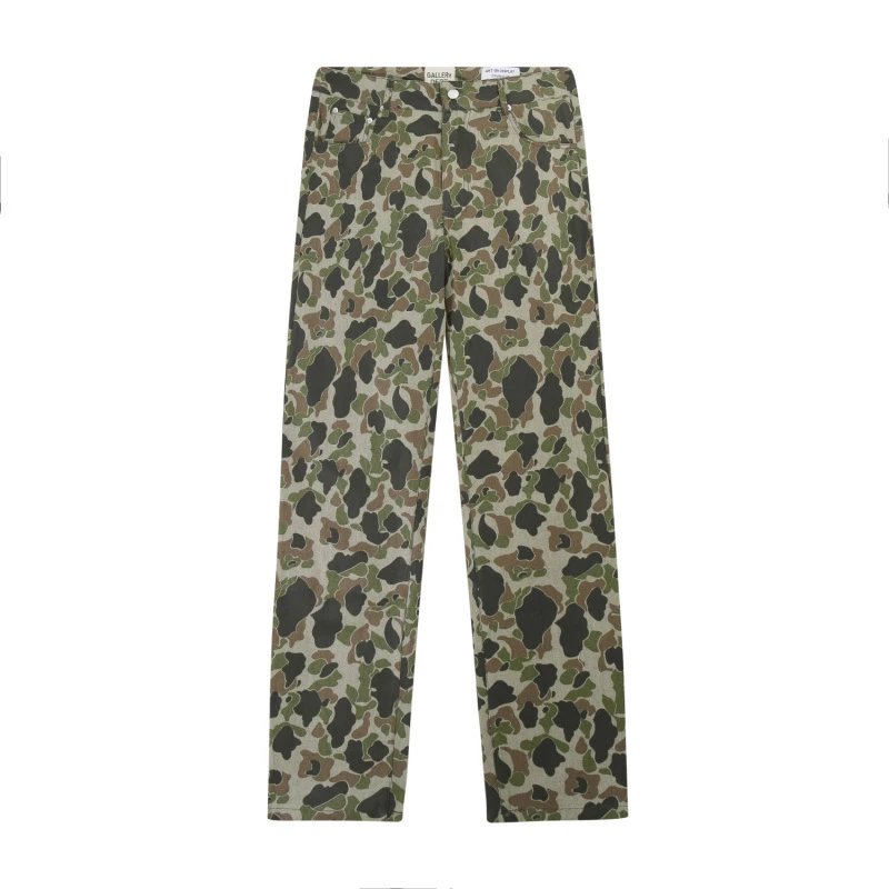 Washed Camouflage Straight-Leg Pants photo 5