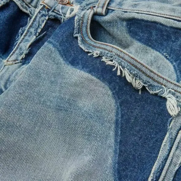 Gallery Dept 665# Patchwork Wave Denim Jeans - 5