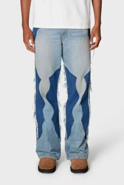 Gallery Dept 665# Patchwork Wave Denim Jeans - 7