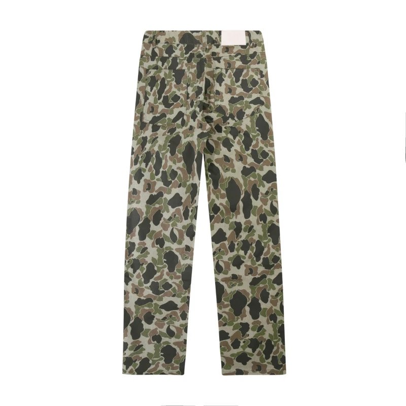 Washed Camouflage Straight-Leg Pants photo 6