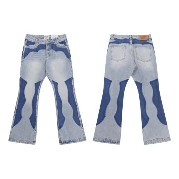 Gallery Dept 665# Patchwork Wave Denim Jeans - 11