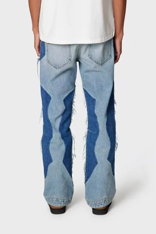 Gallery Dept 665# Patchwork Wave Denim Jeans - 8