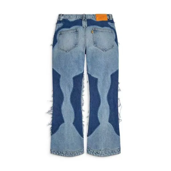 Gallery Dept 665# Patchwork Wave Denim Jeans - 4