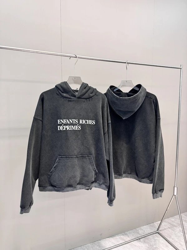 (ERD Melancholy Rich Second Generation) Classic Slogan Foam Printed Hoodie
