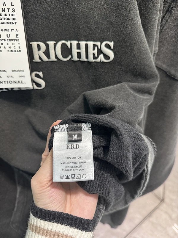 Enfants Riches Déprimés Distressed Graphic Hoodie Gray product detail 10 in Litbuy spreadsheet finds