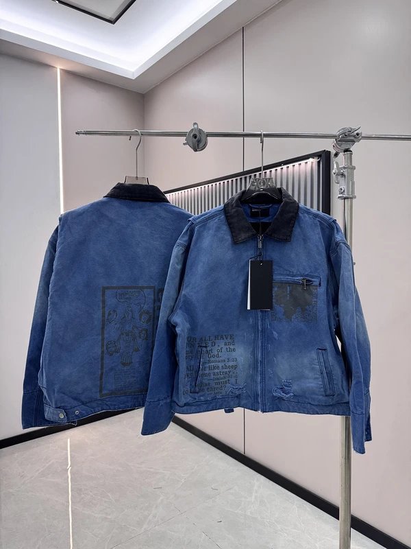 Denim Jacket with Graphic Prin