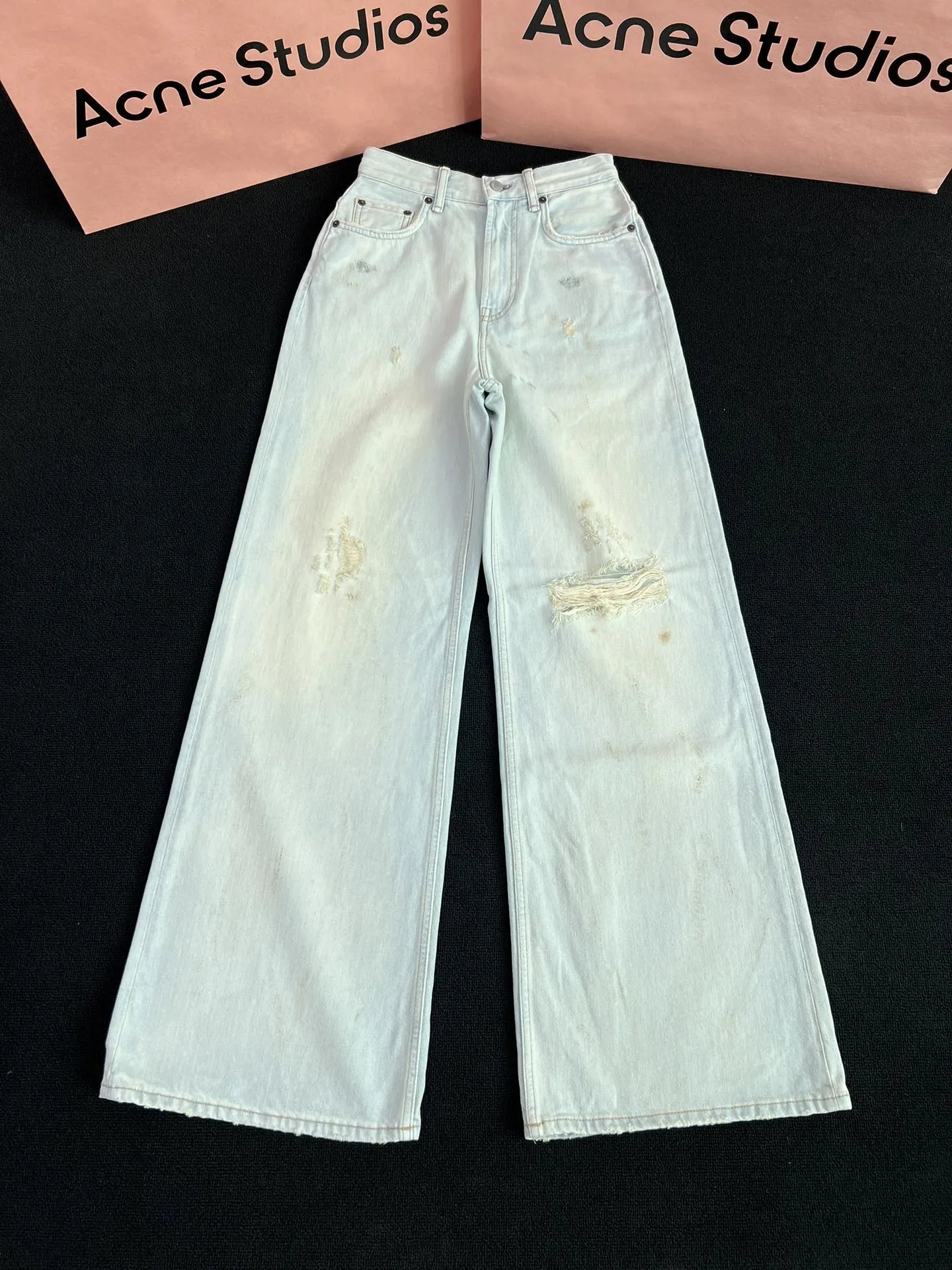 Acne Studios Wide-Leg Distress