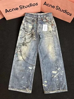 thumbnail for acnestudios 3D-printed chain jeans