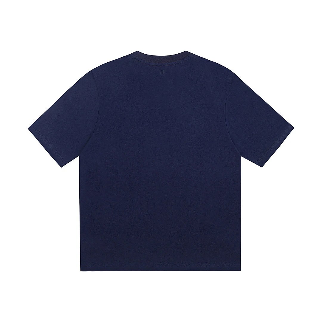 Ami Paris T-shirt Ami de Coeur Patch Navy