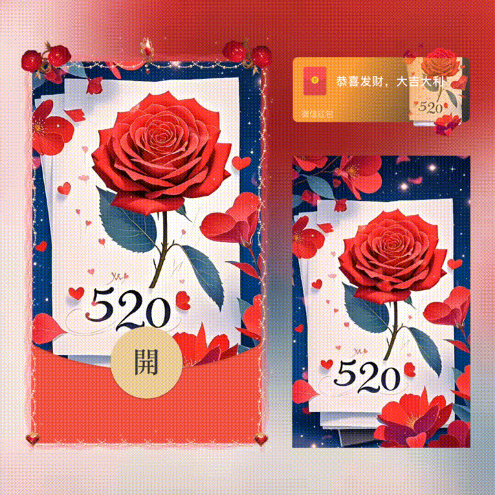 【卡密兑换】微信红包封面『XN520爱你男款/新版异形封面』官方卡密丨端内兑换丨24小时自助提卡！