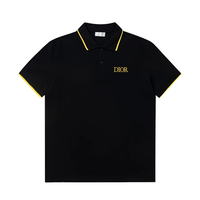Dior Shirts Short-Sleeve Polo with Oblique Pattern and Zip-Placket Variants product detail image 13