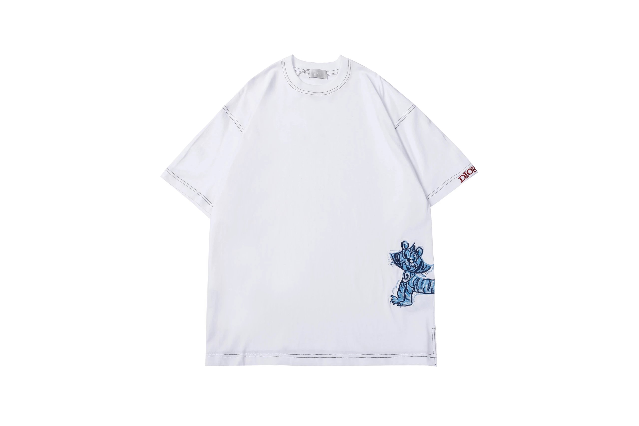 Dior Men's Oblique Stripe Polo White - 14