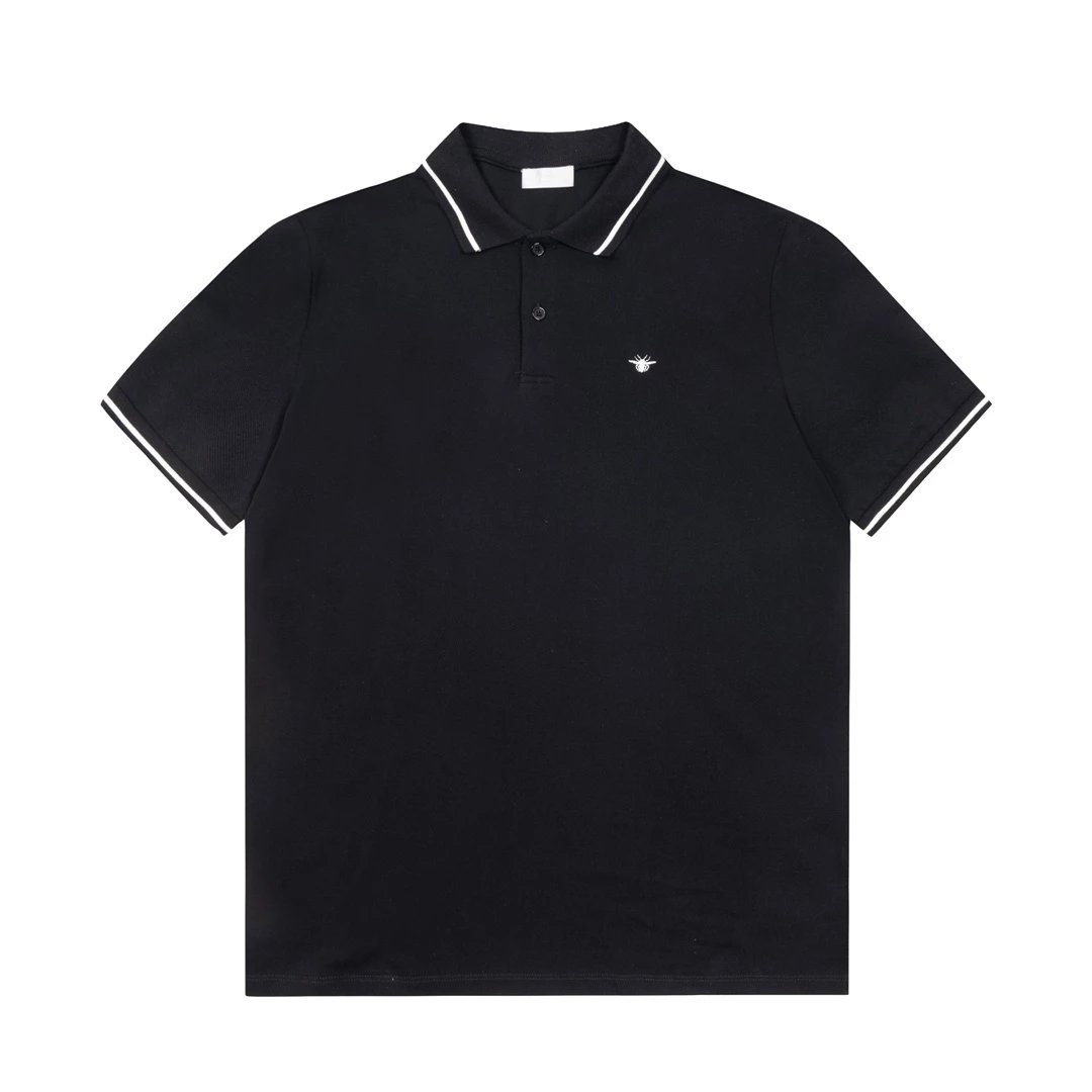 Dior Logo Embroidered White Polo with Contrast Trim Polo Shirt - 11
