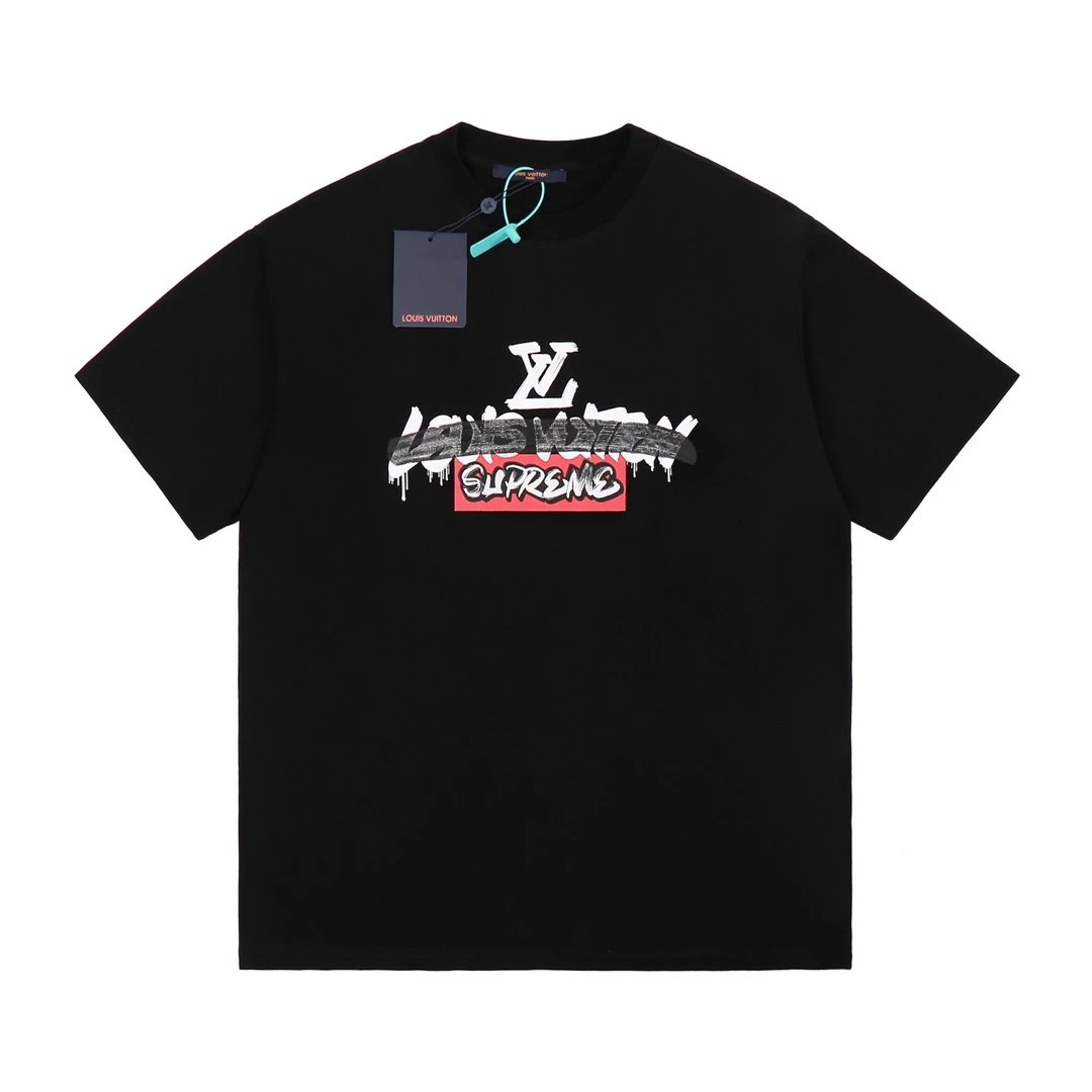 Louis Vuitton Bird Motif LV Print Black T-Shirt - 14