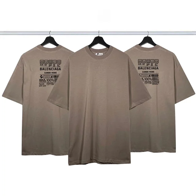 Balenciaga T-Shirts Short-Sleeve Logo Graphic T-Shirt product detail image 10