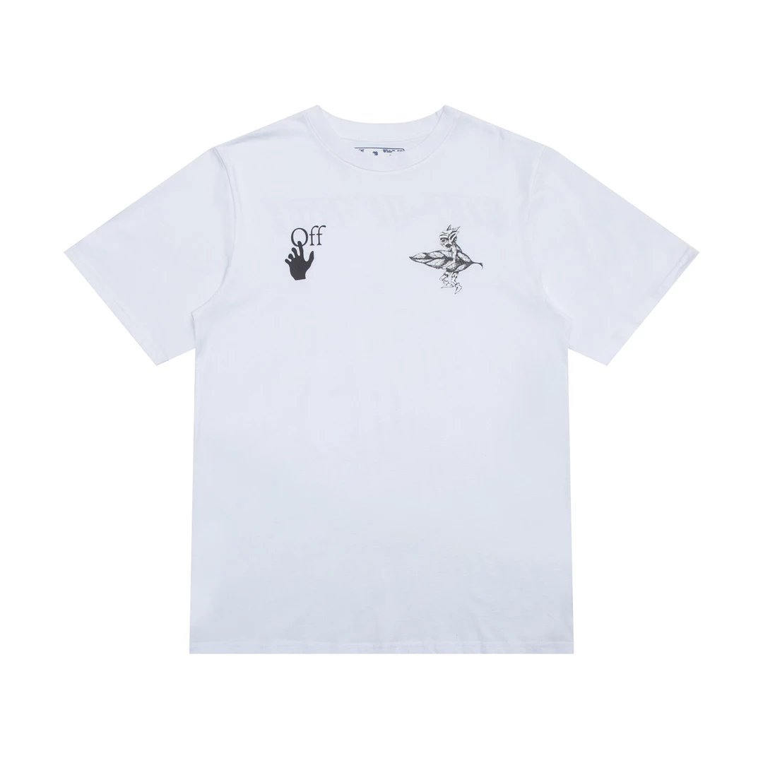 Off-White Circle Logo Tape Detail White T-Shirt - 10