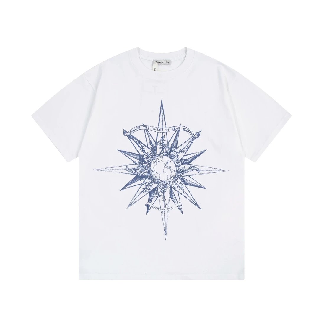 Dior Men's Oblique Stripe Polo White - 13