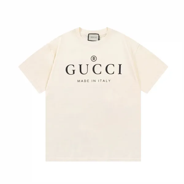 Gucci Rainbow Paperclip GG T-Shirt Beige - 12