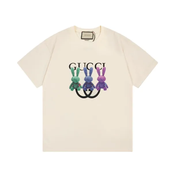 Gucci GG Logo Print Beige T-Shirt and Canvas Tote Bag Set - 14