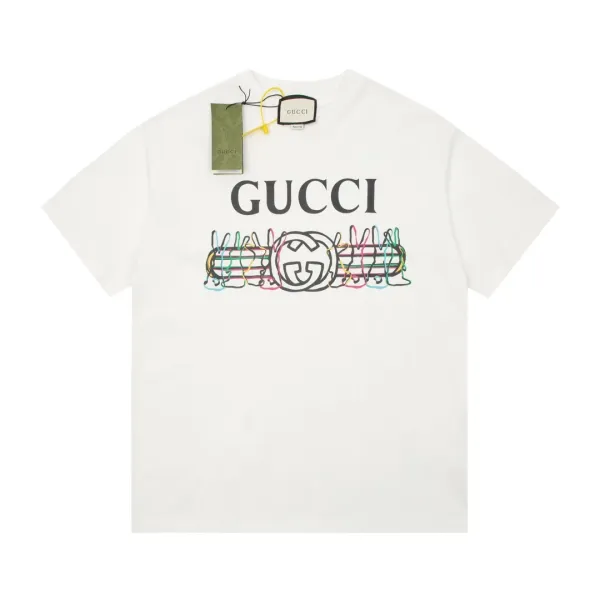 Gucci GG Logo Print Beige T-Shirt and Canvas Tote Bag Set - 12