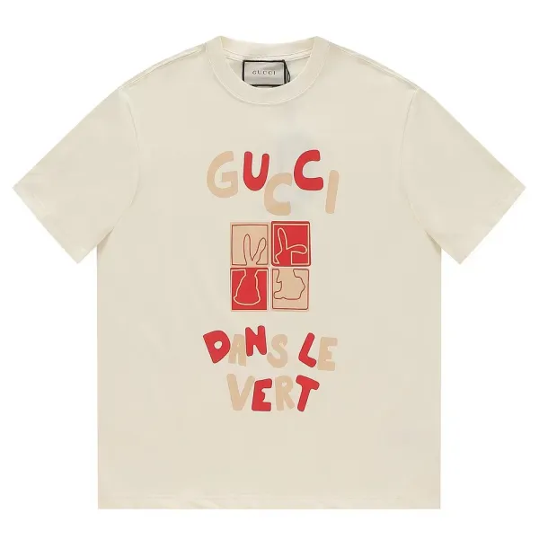 Gucci GG Logo Print Beige T-Shirt and Canvas Tote Bag Set - 10