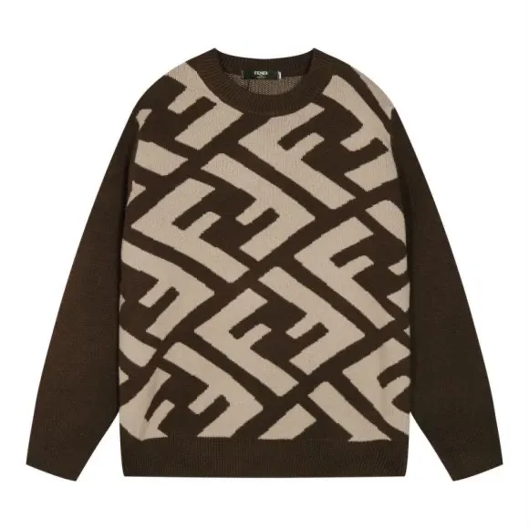 Fendi FF Logo Jacquard Sweater White - 11