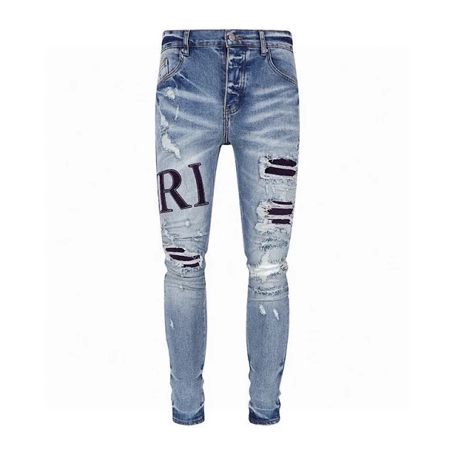 Unbranded Jeans Distressed skinny with graphic and patch details product detail image 10