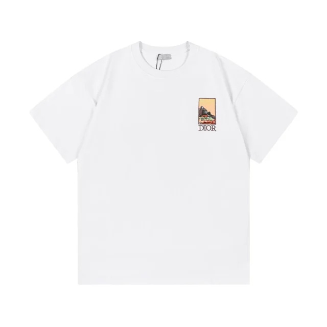 Dior T-Shirts Embroidered Logo Graphic product detail image 12