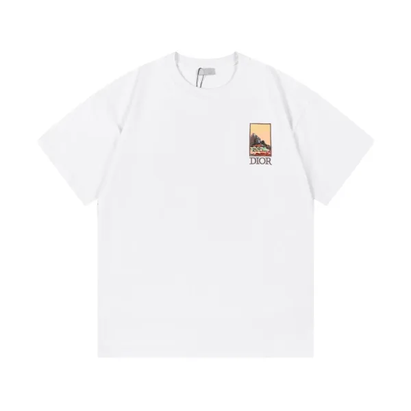 Dior Oblique Logo Print Black T-Shirt - 13