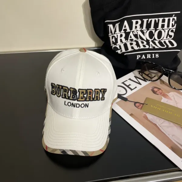 Burberry Logo Patch Baseball Cap Burgundy - 15