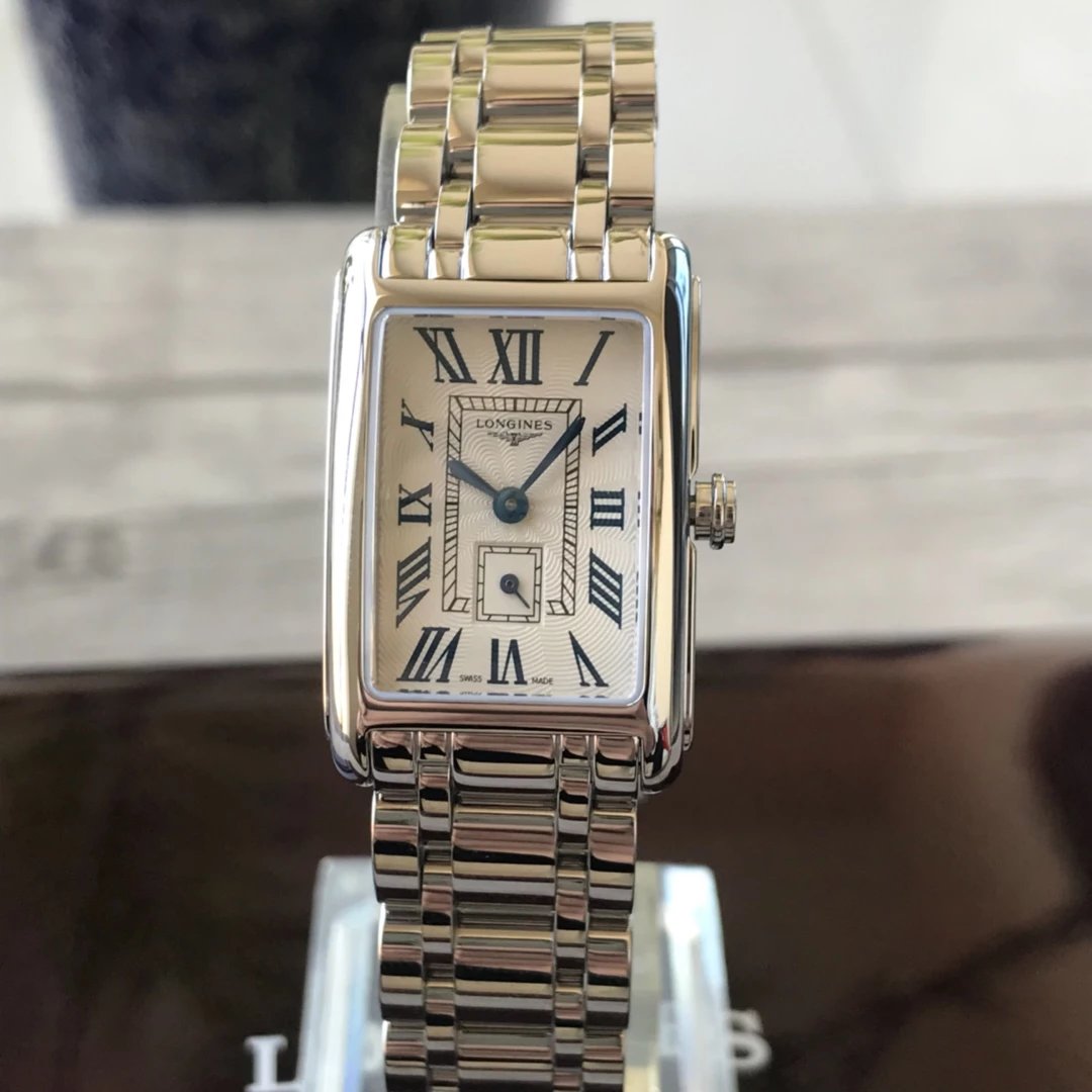 Longines La Grande Classique de Longines Silver Dial Gray Alligator Strap Mechanical Watch Watches - 13