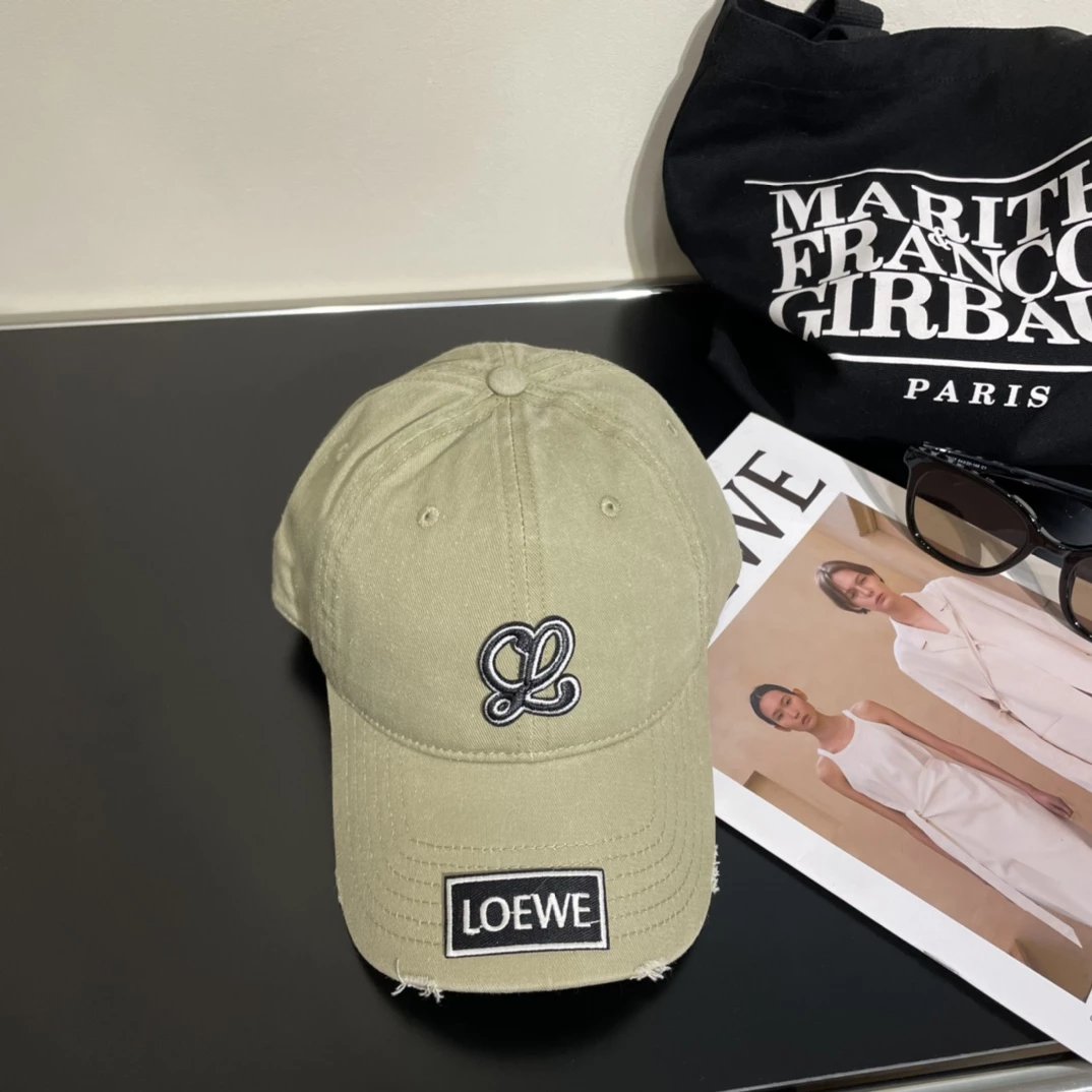 Loewe Anagram Patch Corduroy Baseball Cap Blue - 12