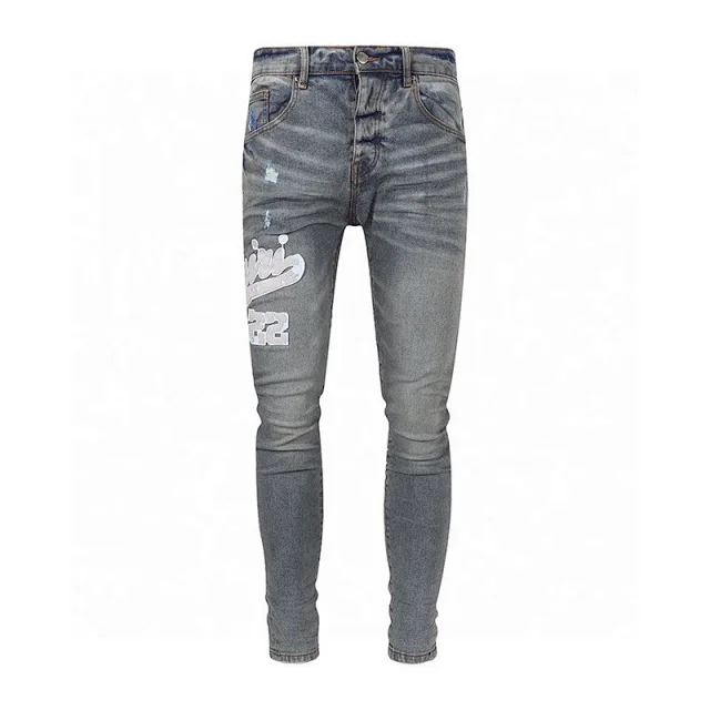 Unbranded Jeans Distressed skinny with graphic and patch details product detail image 11