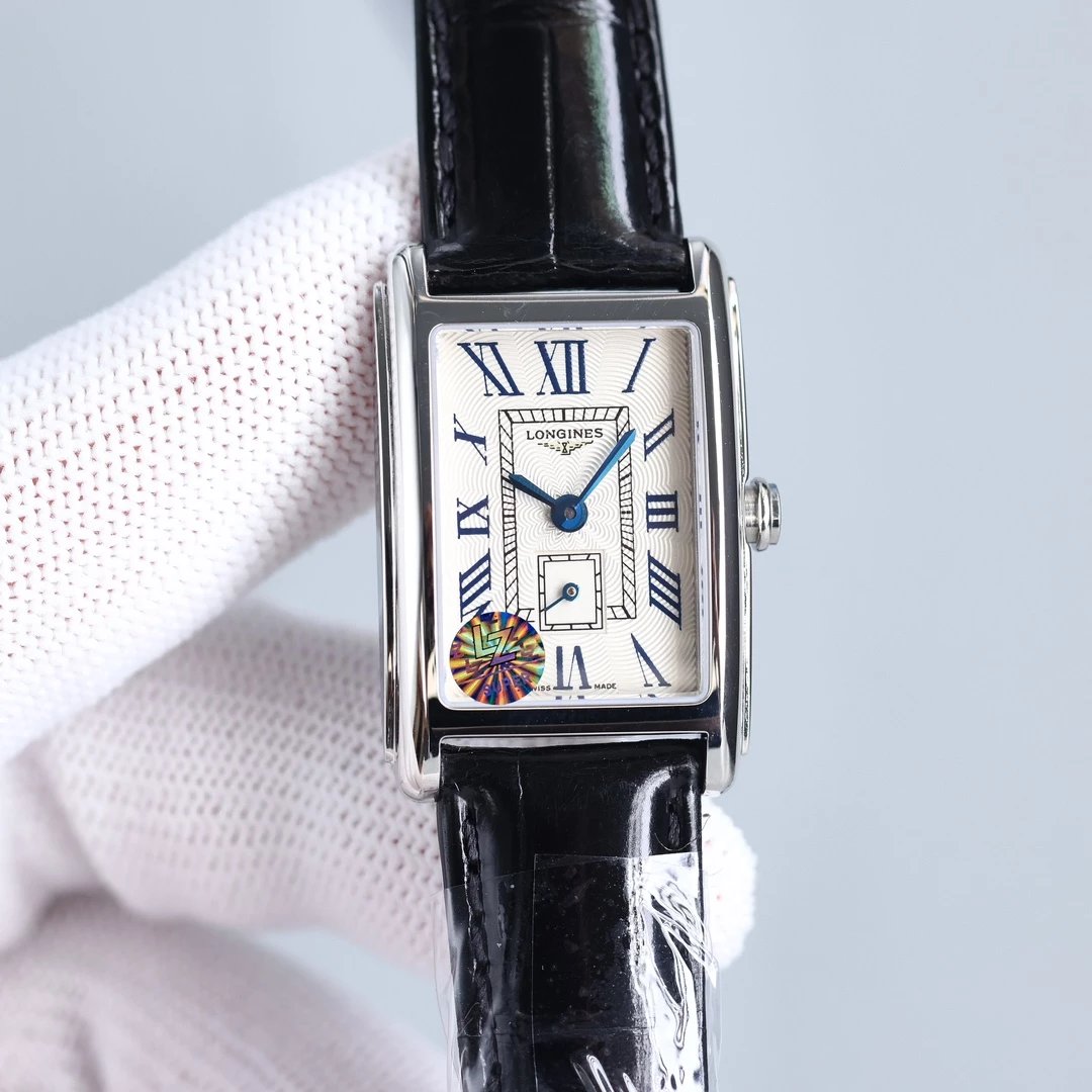 Longines La Grande Classique de Longines Silver Dial Gray Alligator Strap Mechanical Watch Watches - 14