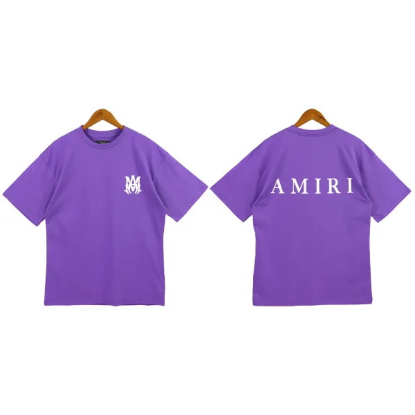 Amiri Camo Print Distressed Logo T-Shirt Army Green - 15