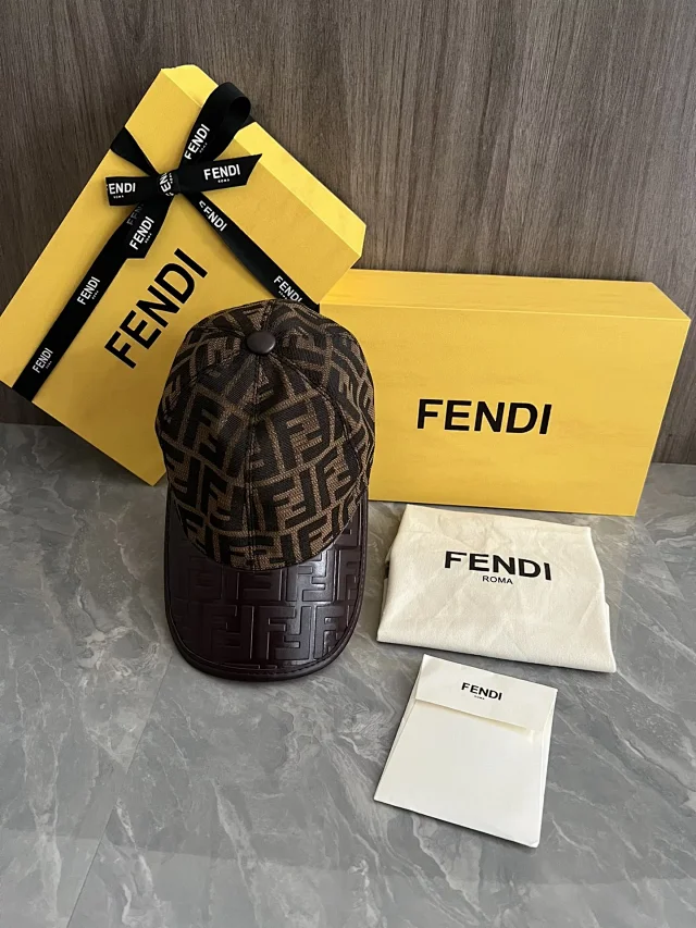 Fendi Hats FF monogram baseball cap product detail image 14