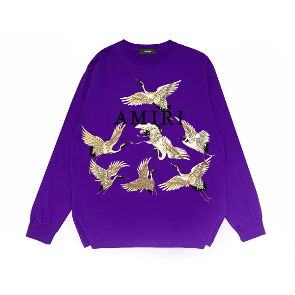 Amiri Beverly Hills Rodeo Drive Purple Long-Sleeve T-Shirt - 13