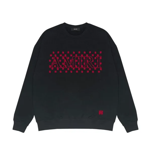 Amiri Dot Logo Crewneck Sweatshirt Black - 14